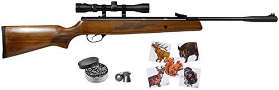 Wearable4U Hatsan Mod 95 Spring Combo .177 Cal Break Barrel AirRifle 177 Cal 500ct Pellets and 100x Paper Targets Bundle