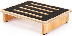 StrongTek One Step Stool for Adults with Non-Slip Rubber Stepping Surface, Portable Single Wooden Riser, 440 lb. Load Capacity for Kitchen, Bathroom, or Bedside, Kid and Senior Support (Natural)