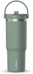 Hydrapeak Nomad 32 oz Tumbler with Handle and Straw Lid, Leakproof Tumbler, Tumbler Lid Straw, Double Insulated Tumblers, 32oz Double Insulated Cup Straw, Stainless Steel (Sage Leaf)