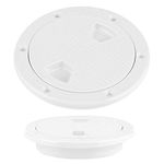 Longzhuo Marine Deck Cover, 4 Inch Marine Round Anti-Slip Inspection Hatch, Abs White Round Removable Hatch Cover, UV Resistant and Corrosion Resistant Marine Parts