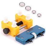 Wellfit Watch Back Remover Tool Kit, Watch Case Back Opener with 4pcs Watch Battery, Modern