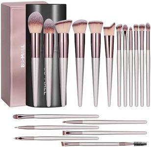 BS-MALL Makeup Brush Set 18 Pcs Premium Synthetic Foundation Powder Concealers Eye shadows Blush Makeup Brushes with black case