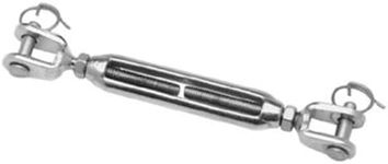 DuraBrite 5/16" x 7-9/16" Type 316 Stainless Steel Jaw & Jaw Turnbuckle - lbs WLL (Pack of 2)