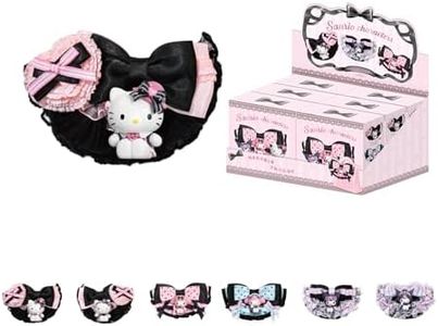 MINI LIKE Sanrio Blind Box Pendant Hello Kitty Kuromi My Melody Girls Tea Party Series Mystery Bean Characters for Hair Clips Accessories Brooch Women Bag Decor Birthday Gifts, Whole Set, 6PCS