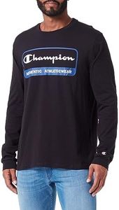 Champion Legacy Graphic Shop Authentic-L-s Crewneck T-Shirt à Manches Longues, Noir, Large Hommes