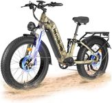 PHILODO Falcon 60V Off-Road Electric Bike - Dual Motor Hunting Ebike, Fat Tire Full Suspension Dirt Bike for Adults, Long Range Snow/Sand Electric Bicycle(Green)