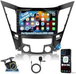 CAMECHO for Sonata 2010-2015 Radio,9" Android 13 Car Stereo GPS/WiFi/DSP Bluetooth USB SWC Android & iOS Mirror Link Multimedia Head Unit 1G+32G+ Backup Camera+Mic