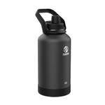 Takeya 885395511160 Actives Insulated Stainless Steel Bottle, Wide Handle Spout Lid Onyx 64oz