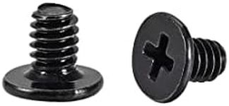 uxcell M2x4mm Phillips Screw Fastener Black 3.8mm Dia Screw Head for Laptop PC TV Fan Audio Switch 50pcs