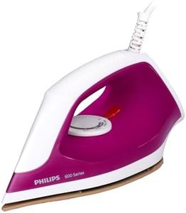 Philips Dry Iron DST0610/30 with 3 year warranty (World No.1 Ironing Brand) Powerful 1000 Watts for Fast heat up & Golden Advanced Alloy Soleplate with Uniform Heat Distribution