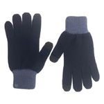 Mount Zero Pure Merino Wool Gloves Winter Warm, TouchScreen Thermal Woolen Gloves for Men (Blue)