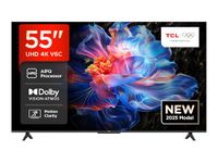 TCL 55V6C-UK 55" 4K Ultra HD, HDR TV, Smart TV Powered by Google TV (Dolby Audio, Voice Control, compatible with Google assistant, Chromecast built-in, 2025 New Model)