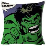 The Beach Stop Incredible Hulk Superhero Scatter Cushion Cover | Unique Design | Boys & Girls Bedroom Decor | Gift Idea for Superhero Fans | 45x45cm 18x18” | Hulk Smash