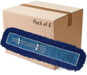 36 Dust Mops Blue Closed- Loop Industrial Style - 6 Pack