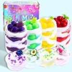 Slime Kit - 4 Butter Slime & 4 Clear Slime, Ice Cream Slime for Kids, Soft & Non-Stick Stress Relief Toy, Kids Party Favor, Birthday Christmas New Year Easter Gifts for Girls and Boys Age 6 7 8 9 10+