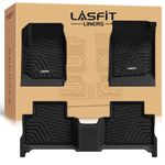 LASFIT Floor Mats for 2015-2022 Chevrolet Chevy Colorado/GMC Canyon, Dual Anti-Slip & 100% Fit TPE Custom Fit All Weather Floor Liners, Lifespan 5 Years+, 1st & 2nd Row, Black