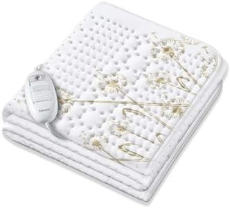 Beurer UB 33 Fleece Heated Under Blanket for Single Bed with Germen Technology and 5 Years Warranty, Breathable, White, Set of 1| TC - 200