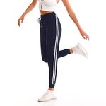 Stanpetix Joggers for Women - Womens Sweatpants with Pockets Sport Pants Black Trousers for Women UK(Navy with White Strip,M