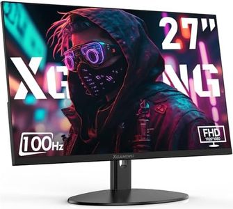 XGaming 27 Inch Gaming Monitor, 1080P Ultra Thin Frameless Computer Display 100Hz, 99% sRGB, Low Blue Light, HDMI VGA Gamer FHD Screen Supports VESA, Dual Speakers, Tilt Adjustable