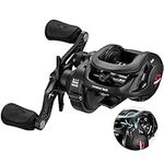 Piscifun Carbon XCS Baitcasting Fishing Reel, Ultra Light to 5.5 oz Carbon Frame Baitcaster Reel, 8.1:1 Gear Ratio & Dual Brake System Casting Reel, Carbon Black Right Handed