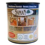 SamaN Interior Water Based Varnish with Aluminum Oxide – Crystal Clear Wood Finish – Semi-Gloss Finish 946 ml