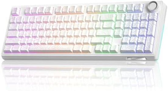 SOLAKAKA KI99 Pro 96% Wireless Mechanical Keyboard, RGB Gaming Keyboard, Hot-Swappable Pre-Lubed Switches, Gasket Structure Creamy Keyboards for Gamer/PC/Laptop (White)