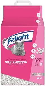 Felight Non-Clumping Cat Litter (20L Bag) - Antibacterial Silverfresh Technology, Prevents Odours for up to 10 Days, Made in the UK