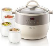 Electric Stew Pot, 4.5L Multi-Function Ceramic Inner Slow Cookers, 9.5H Smart Appointment Health Pot for Stew Pot, Soup, Baby Porridge, Desserts, Bird's Nest Stew, 600W