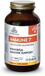 PURICA Immune 7 Mushroom Supplement Complex - Daily Immune Support with Turkey Tail, Cordyceps, Reishi, Maitake, Shiitake, Sun Mushroom - 144 Capsules for Health & Vitality