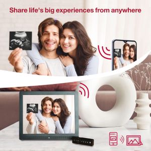 Pix-Star 15" WiFi Digital Picture Frame – IPS Display, Motion Sensor, Photo & Video Sharing