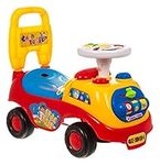 Hillington My First Ride On and Push Along Buggy Car Colourful First Steps Toddler Walker Learning Toy with Sounds and Accessories (RED)