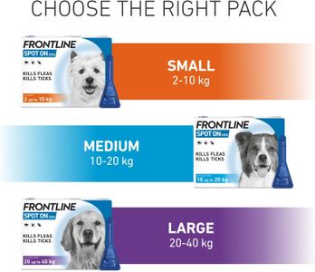 Frontline Large Dog Flea & Tick Treatment – 3-Pack
