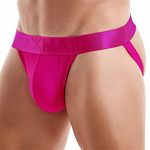 JOCKMAIL Mens Jockstrap Underwear Jock Straps Male Athletic Supporters for Men, Red, X-Large