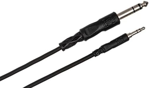 Hosa CMS-105, Stereo Interconnect, 3.5 mm TRS to 1/4 in TRS, 5 ft