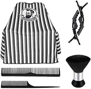 Hair Cutting Kits Barber Cape Professional Barber Salon Cape With Neck Duster Brush Hair Comb Hair Clips Waterproof And Stain Resistant Apron Cutting Hair Beard Hairdressing Polyester Cape