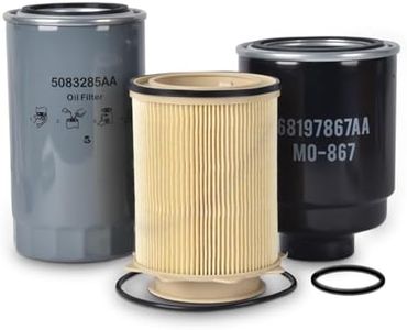 Fuel Filter Water Separator & Oil Filter Kit for Ram 6.7L Cummins Diesel 2500/3500(2013 2014 2015 2016 2017 2018), 4500(2011 2012 2013), 5500(2011-2018); Replace:68197867AB 68157291AA 68065608AB