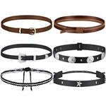 Didaey 6 Pcs Western Cowboy Hat Band Western Cowboy Hat Size Reducer for Men Women Classic Adjustable Size Hat, Assorted Colors