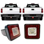 Roane Designs Universal 3'' LED Tow Hitch Cover Light, Tow Bar Cover - fits 2'' inch Receiver Hitch, Driving, Brake, Reverse Trailer Hitch Light