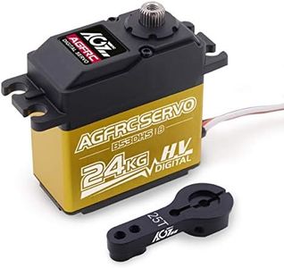 AGFRC 24KG Digital High Torque Servo Programmable Metal Gear Steering Servo for 1/10 RC Model, 180 Degree (B53DHS)