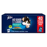 Felix As Good As It Looks Ocean Feasts Cat Food 100 g (Pack of 40)