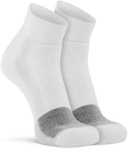Fox River Wick Dry Triathlon Quarter 1/4 Crew Sock (White, Large)