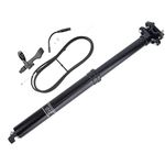 Mountain Bicycle Remote Rropper Post,30.9/31.6 * 345/395/445mm,fit in Road Bike Seatpost Mountain Bike Seatpost,Black (Size : 30.9 * 445mm(150mm Stroke))