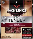 Jack Link's Extra Tender Beef Jerky Steak Strips,Original,2.85 oz-Flavorful Meat Snack,10g of Protein and 80 Calories,Made with Premium Beef-Gluten Free and No Added MSG or Nitrates/Nitrites