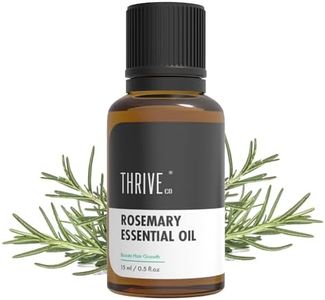 ThriveCo Rosemary Essential Oil For Hair Growth & Hair Fall Control | Reduces Hair Breakage & Improves Scalp Health | 100% Pure, Certified Organic & Natural | With Vitamin E | For Men & Women | 15ml