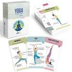 merka Yoga Cards Workout Cards Yoga Poses Poster Yoga Stuff Set of 50 Flash Cards Positions and Exercises Made for Women for Beginners Starters or Master