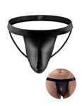 comeondear Mens Jock Straps Thong Sexy Underwear for The Bedroom Briefs Male Sissy Lingerie Outfits Low Rise Gay Panties G-String Mankini Black M