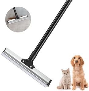 LOFICOPER Carpet Rake for Pet Hair Removal, Long Handle Pet Hair Remover, 50'' Adjustable Pet Hair Scraper, Reusable Dog Cat Hair Rake for Carpets, Mats, Floor, Bathroom