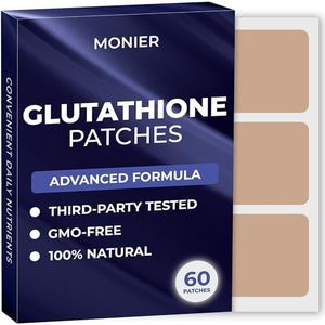 MONIER Glutathione Patches (Pack of 60) - 100% Natural Patch for Women and Men - with Magnesium - Energy, Focus & Body Support - Enhanced Formula