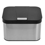 Dullrout Compost Bin for Kitchen Countertop, Compost Bucket Indoor Kitchen Sealed, Food Waste Caddy, 1.13 Gallon Kitchen Compost Container with Lid, Compact and Easy Clean, Black Matte