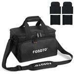 FOSOTO DSLR Camera Case Large XL Video Camcorder Bag for Canon Nikon Sony Panasonic SLR Cameras Camcorders Professional Video Cameras and Accessories, black, Camera case